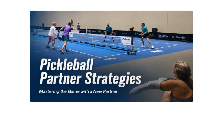 Two pickleball teams competing at the Drew Brees NOLA Pickle Fest