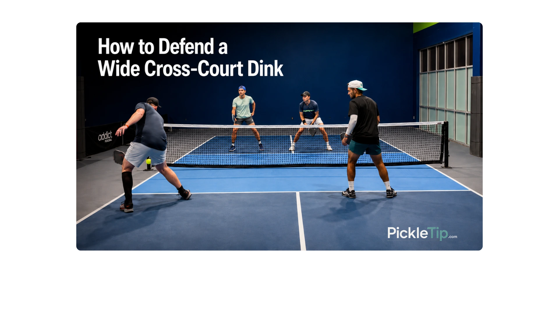 Mark prepares to return a wide cross-court dink to Ethan during the Cat 5 Moneyball gold medal match.