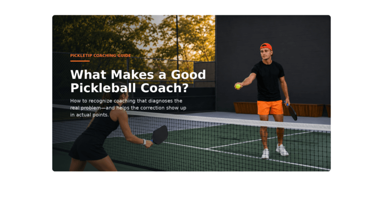Coach AJ Parfait teaching a student during a pickleball lesson on an outdoor court