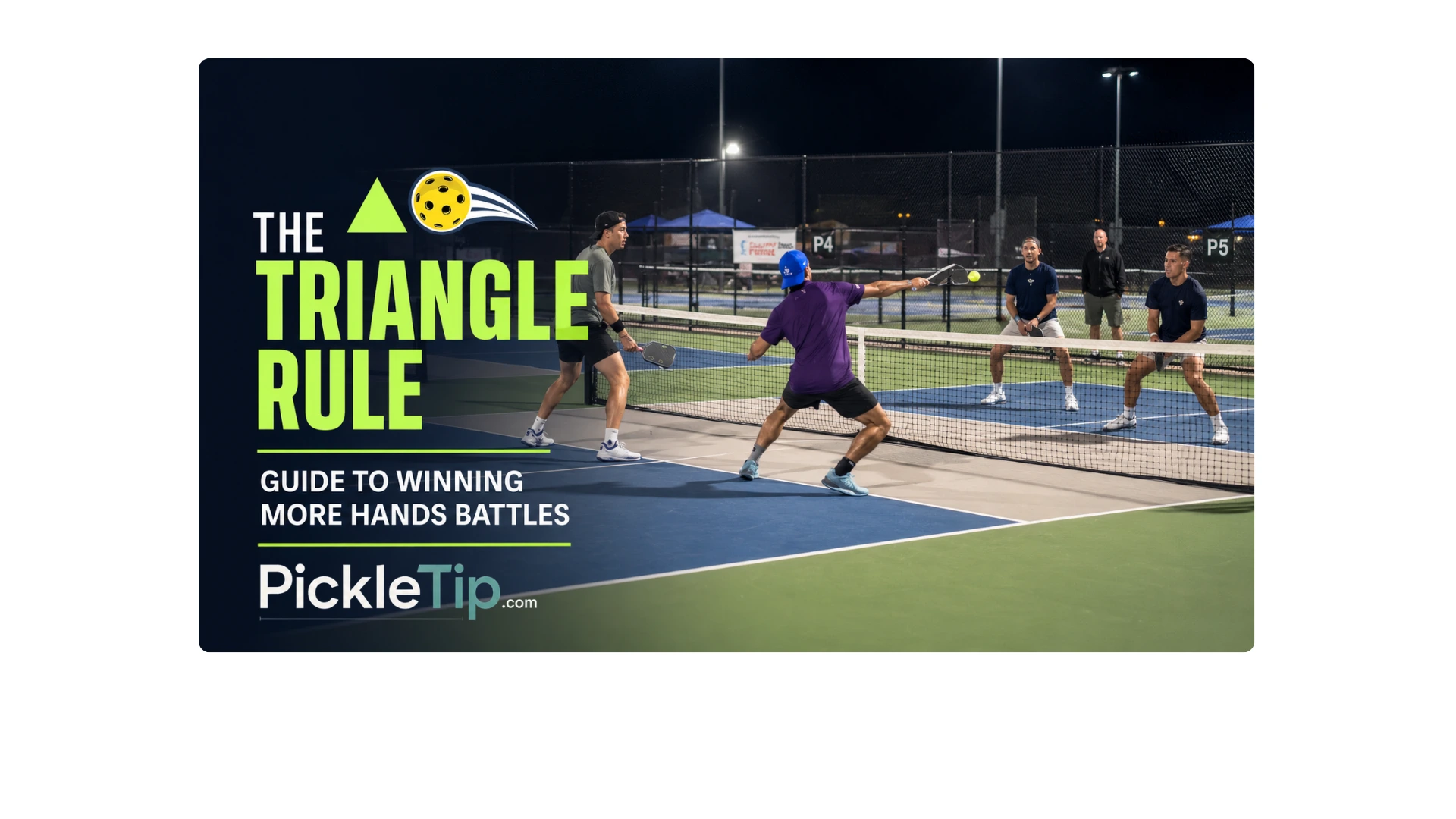 AJ and Ethan playing doubles at a Hattiesburg Moneyball tournament, demonstrating the pickleball Triangle Rule.