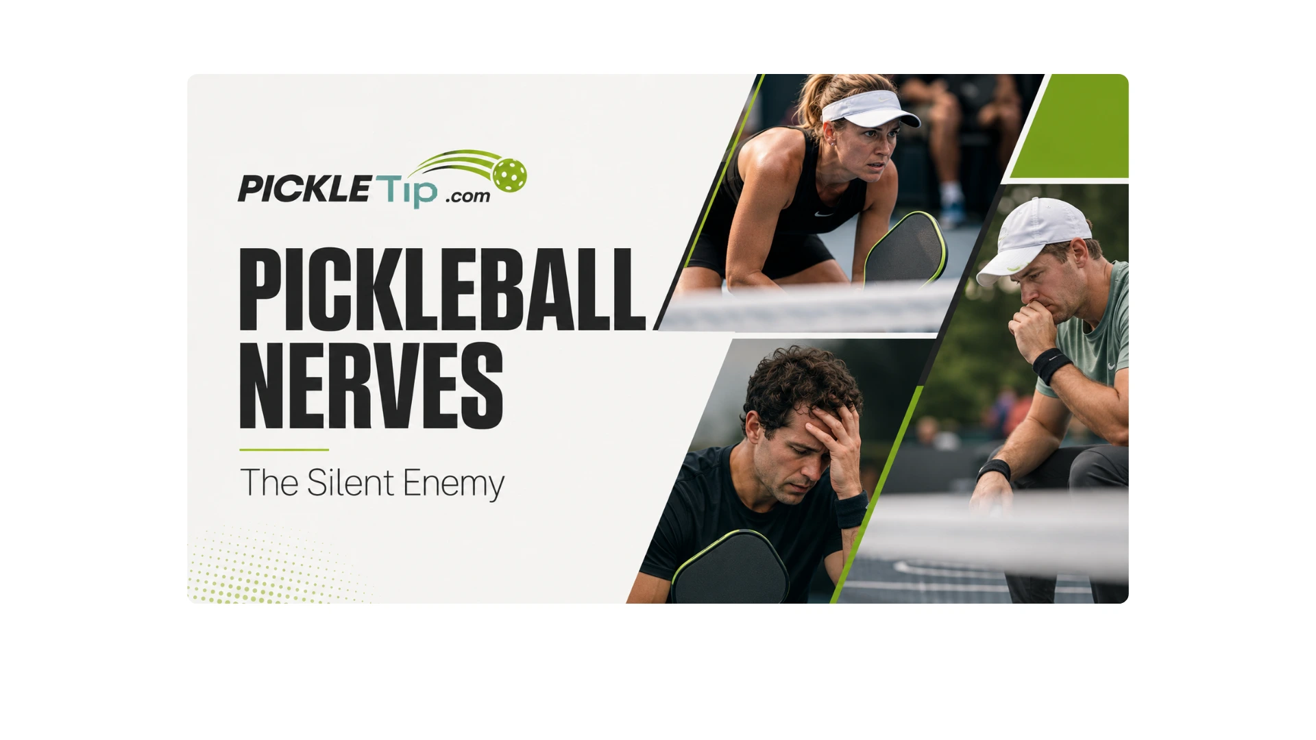 Pickleball players managing nerves and pressure during competitive matches