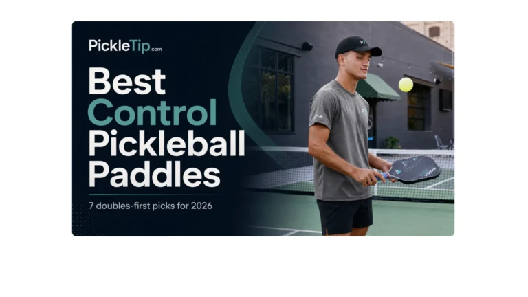 Coach AJ testing a control pickleball paddle between matches at The Exchange NOLA