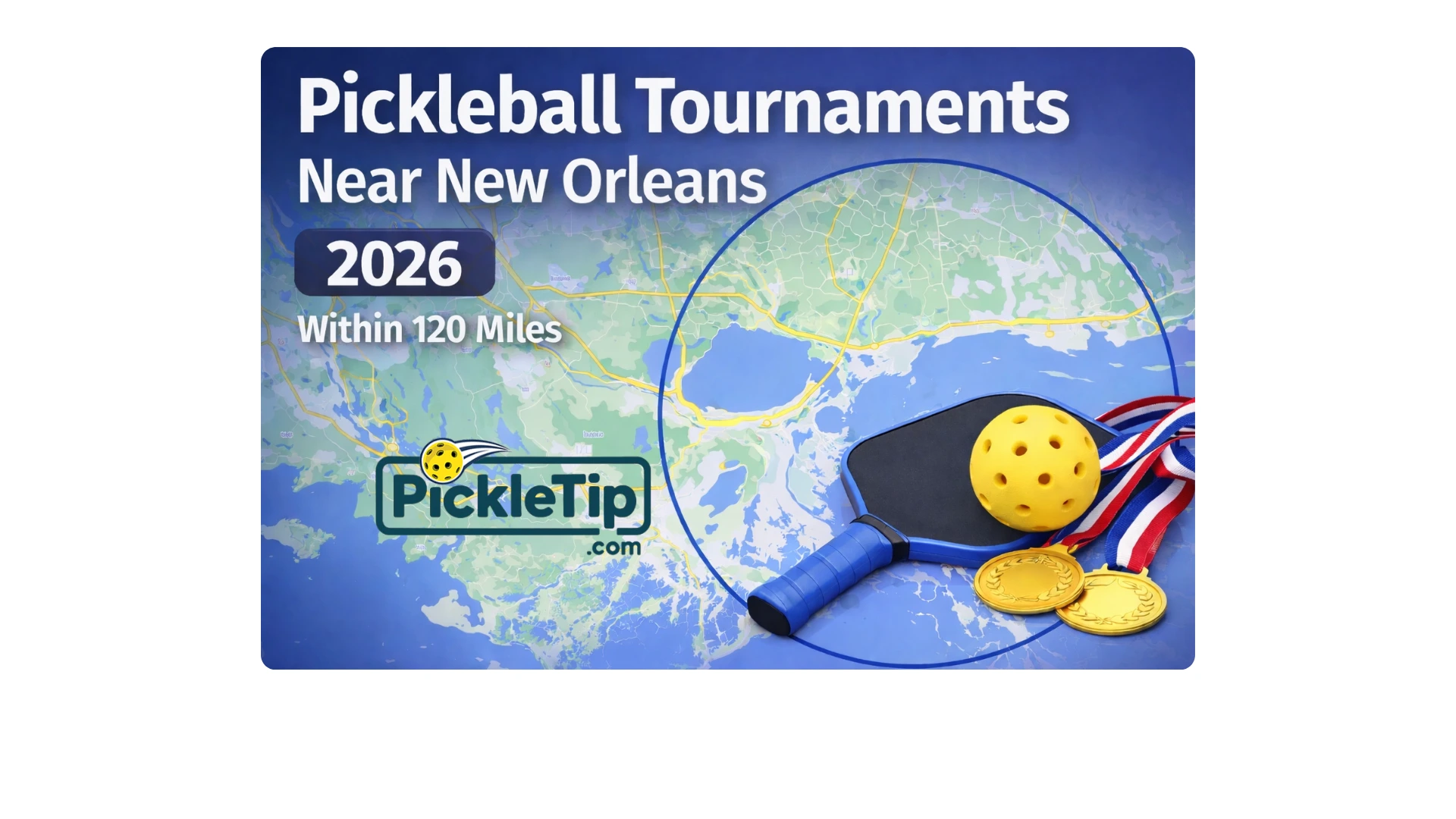 pickleball tournaments near New Orleans map 2026