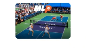 Major League Pickleball match surrounded by a packed crowd during an outdoor team event