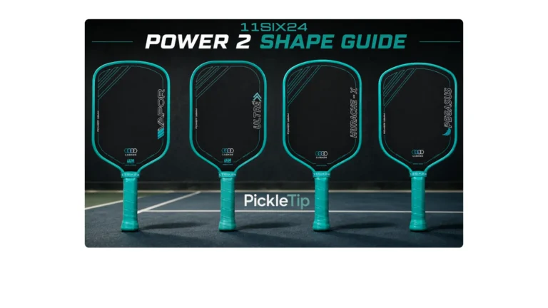 11SIX24 Power 2 comparison showing the Vapor, Ultre, Hurache-X, and Pegasus paddle shapes side by side.