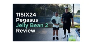 AJ from New Jersey holding the 11SIX24 Pegasus Jelly Bean 2 beside Coach Sid at Pontiff Playground in Metairie, Louisiana