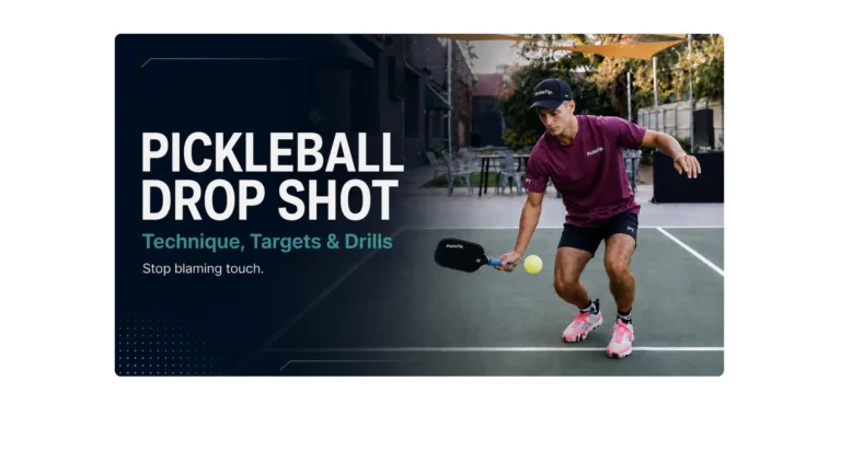 Coach AJ drilling pickleball drop shots at Exchange NOLA