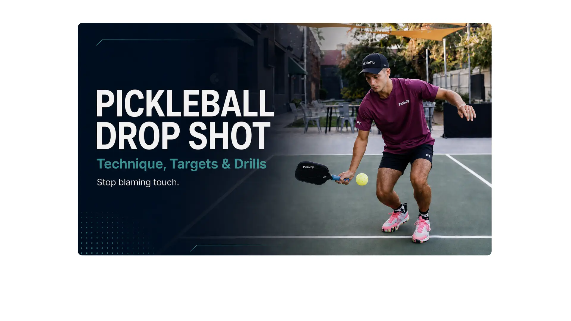 Coach AJ drilling pickleball drop shots at Exchange NOLA
